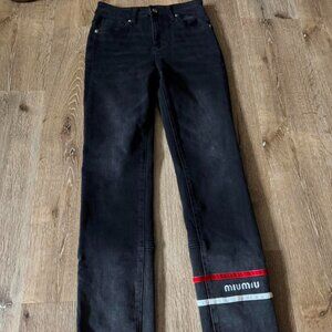 Miu Miu Black with Red Stripe Details Size 36